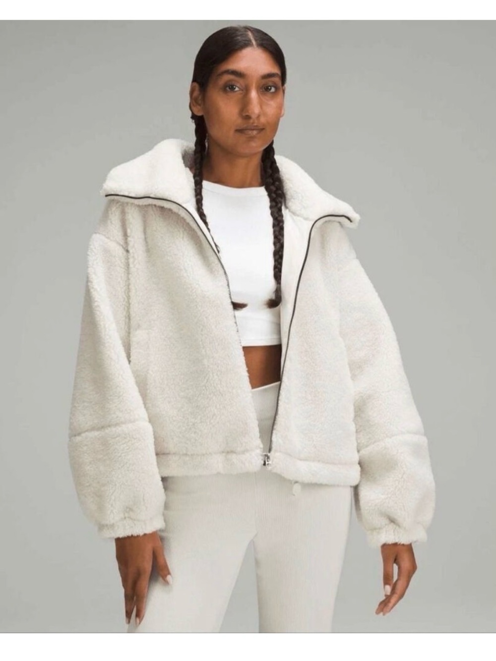 Lululemon Women’s Cinchable Fleece Sherpa Zip Jacket Size 6